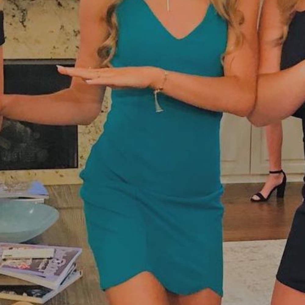 Blue mini dress